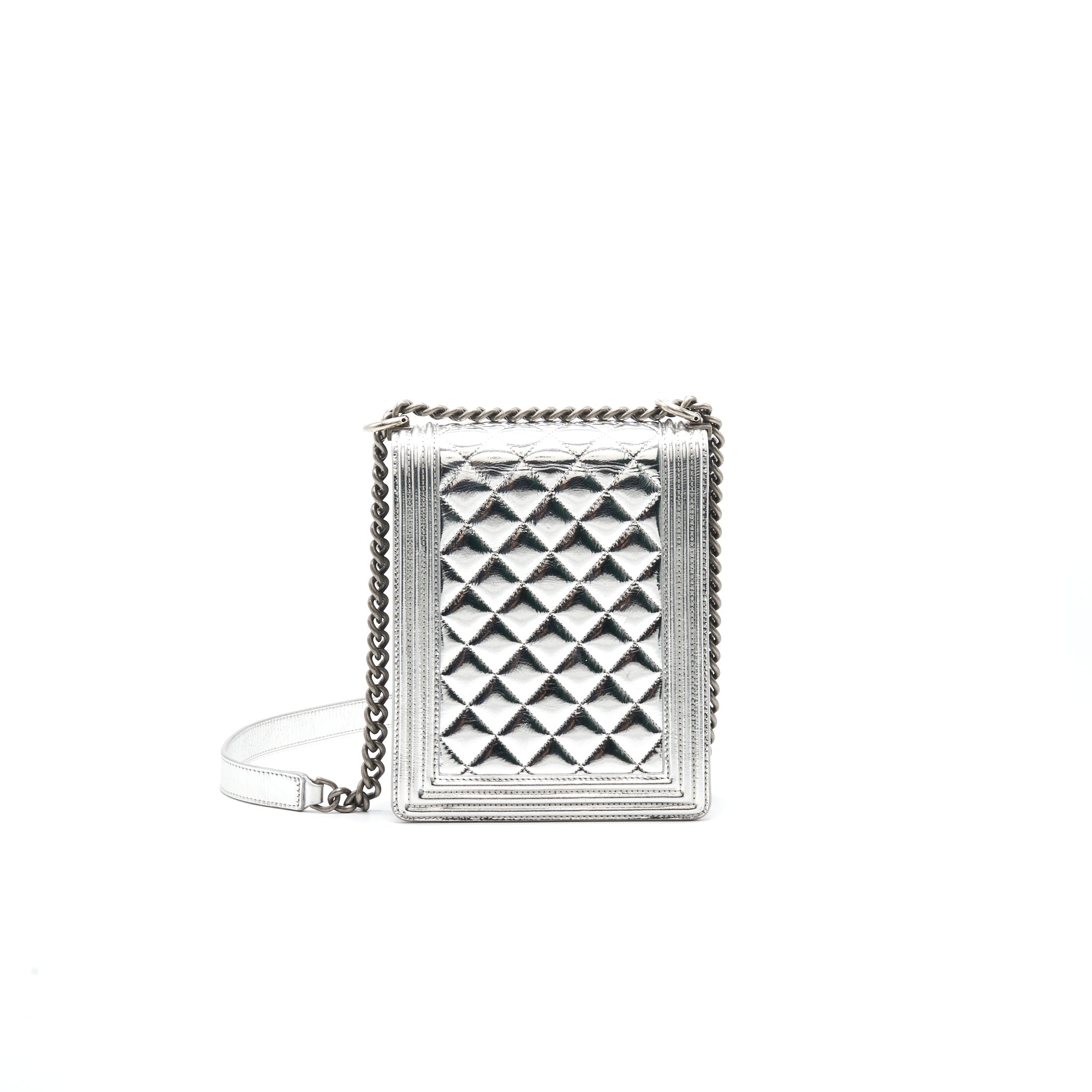 Chanel Boy Chanel Leboy Silver with Ruthenium Hardware