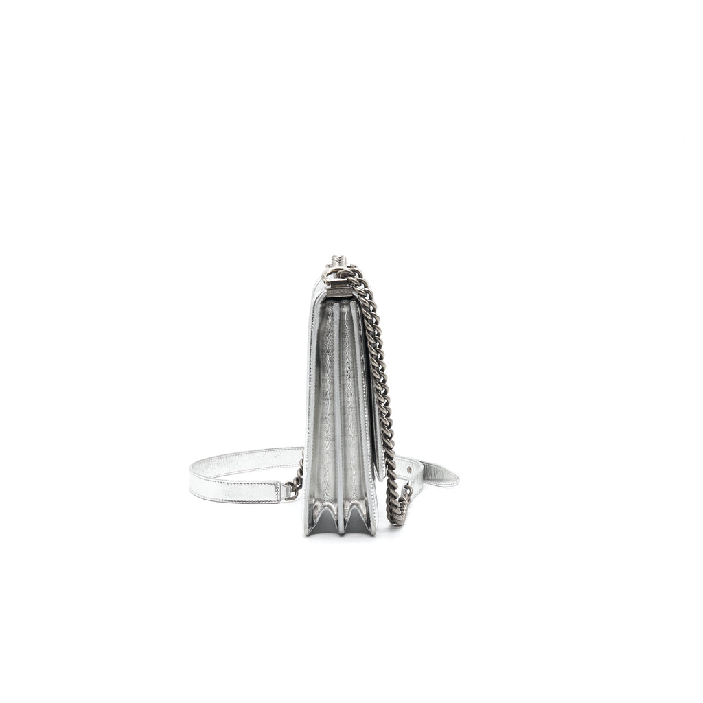 Chanel Boy Chanel Leboy Silver with Ruthenium Hardware