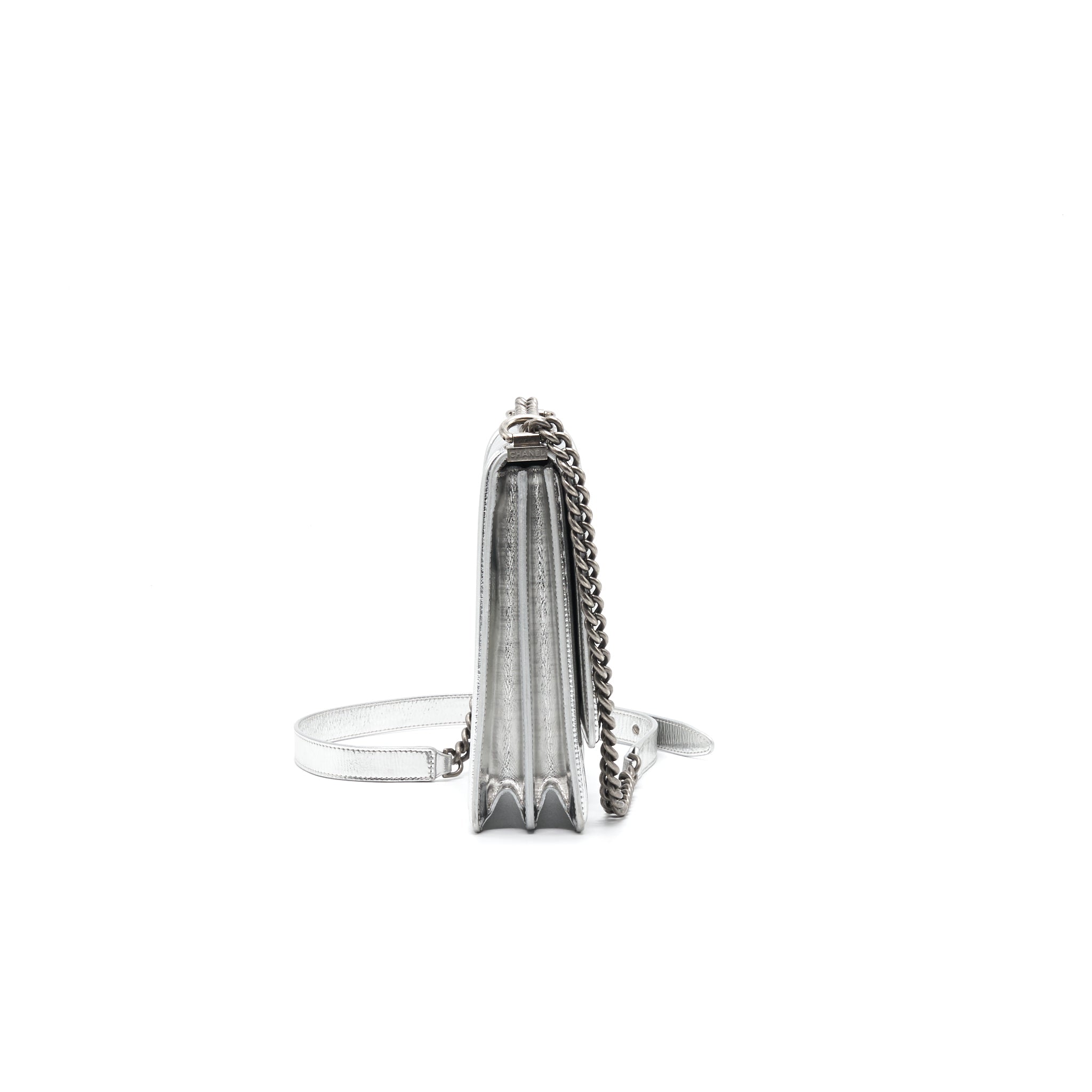 Chanel Boy Chanel Leboy Silver with Ruthenium Hardware