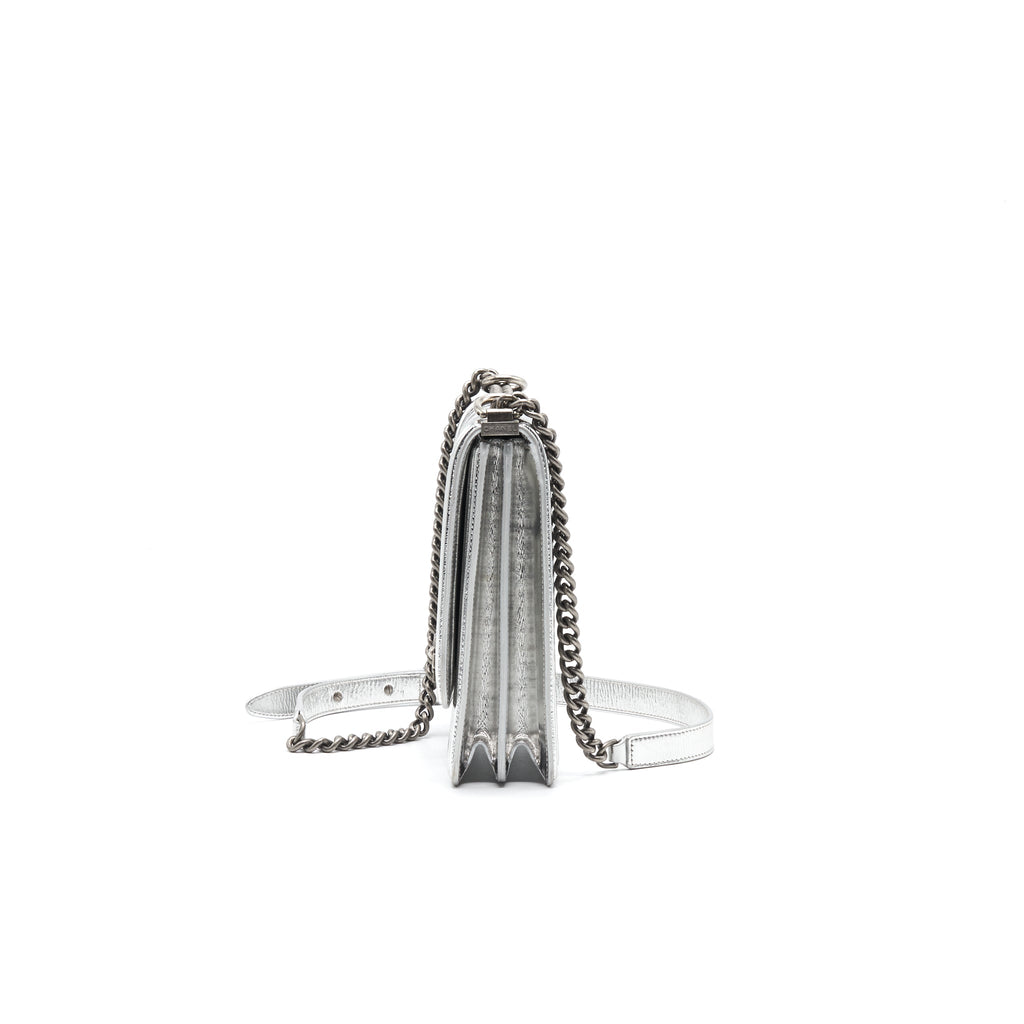 Chanel Boy Chanel Leboy Silver with Ruthenium Hardware