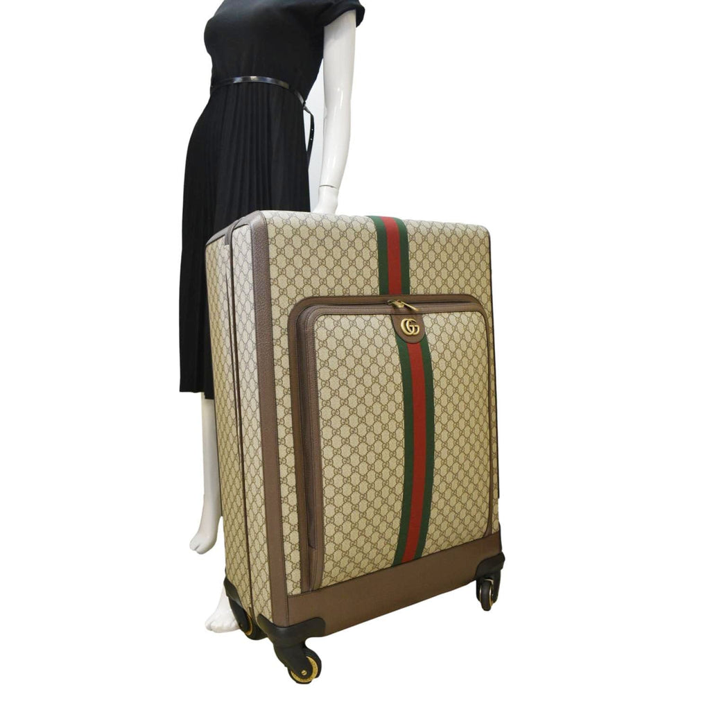 GUCCI Ophidia Trolley GG Supreme Canvas Travel Bag Beige 728305