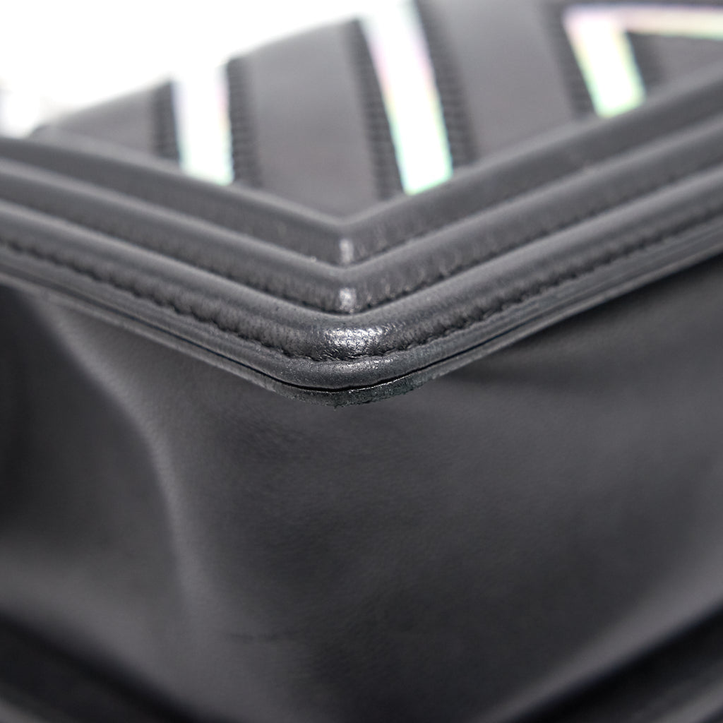 Chanel Small Chevron Le boy Lambskin Black