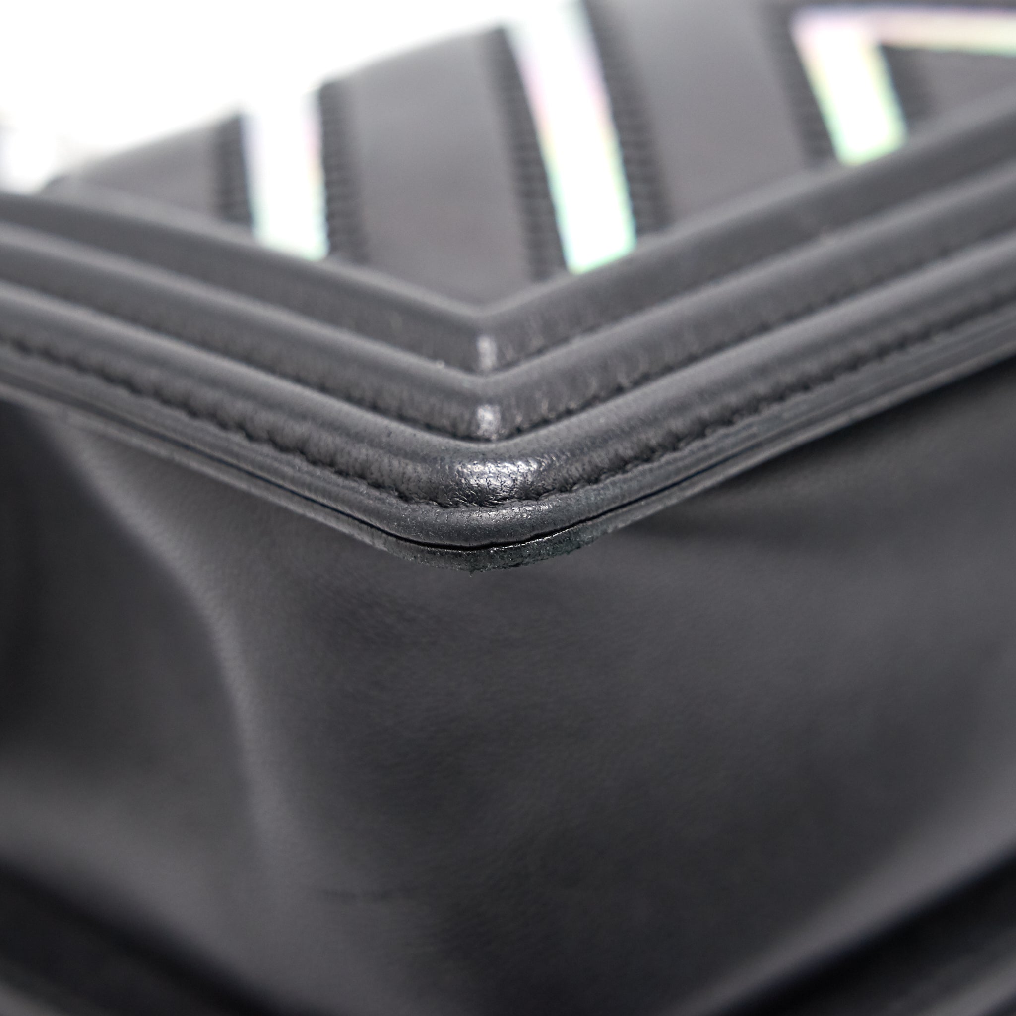 Chanel Small Chevron Le boy Lambskin Black