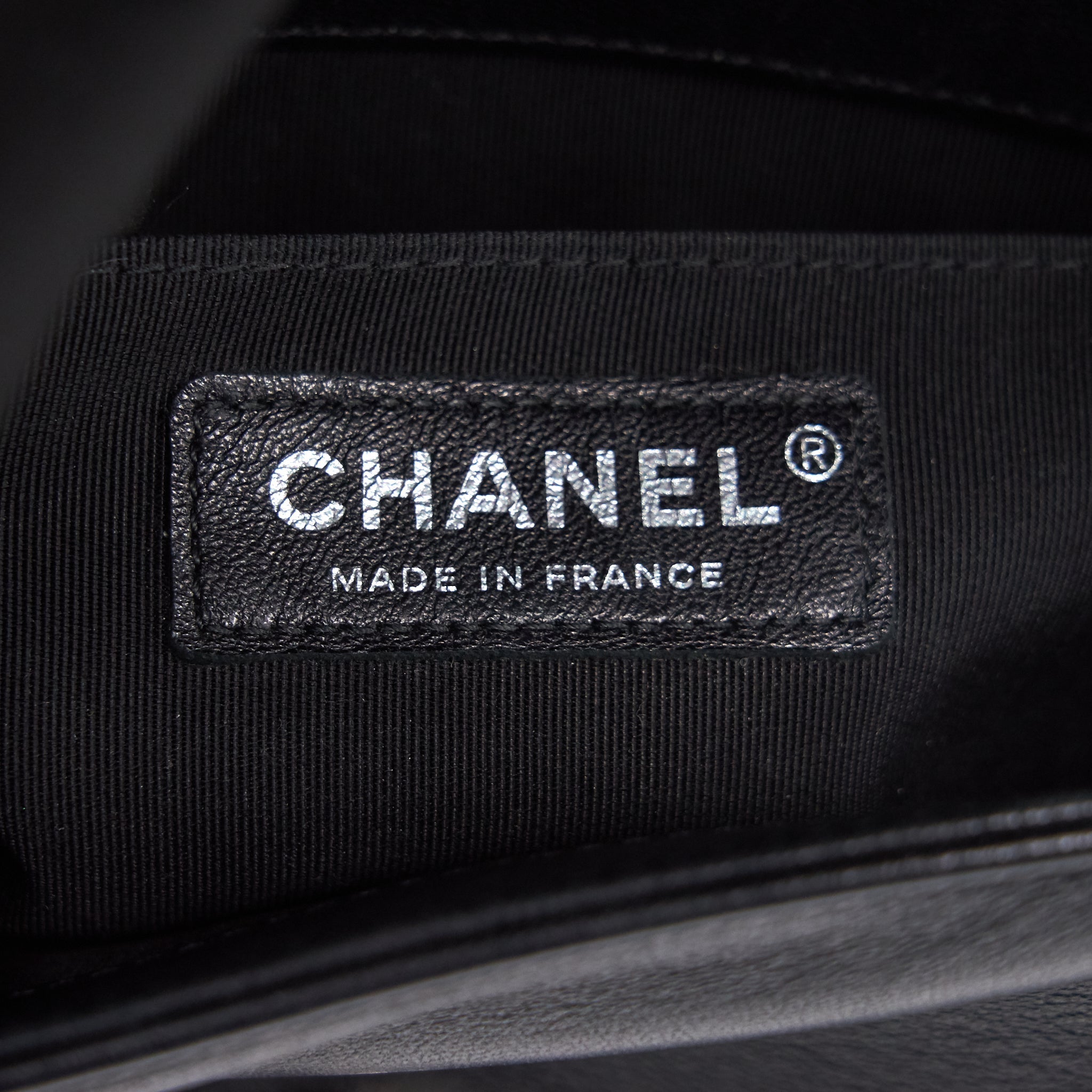Chanel Small Chevron Le boy Lambskin Black