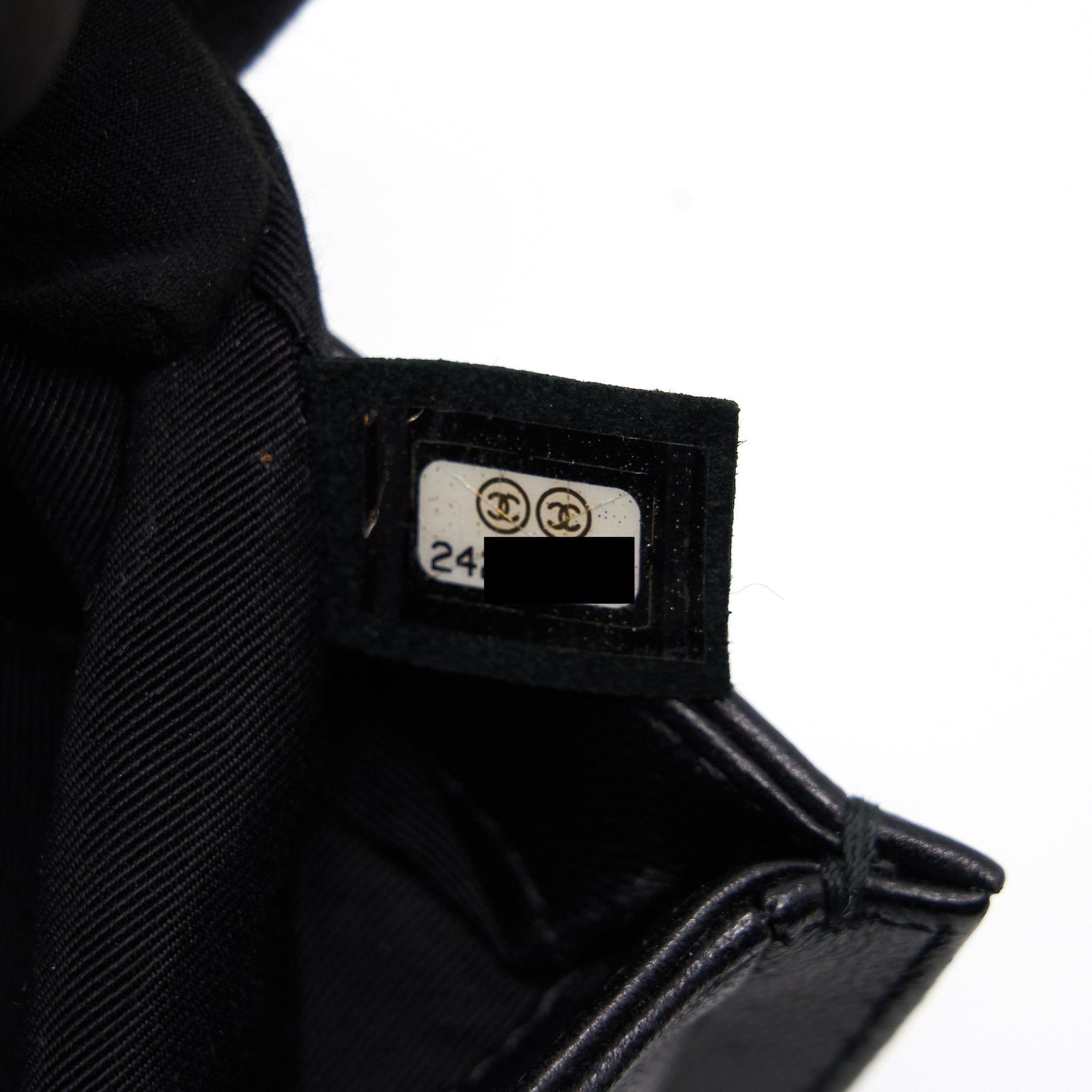 Chanel Small Chevron Le boy Lambskin Black