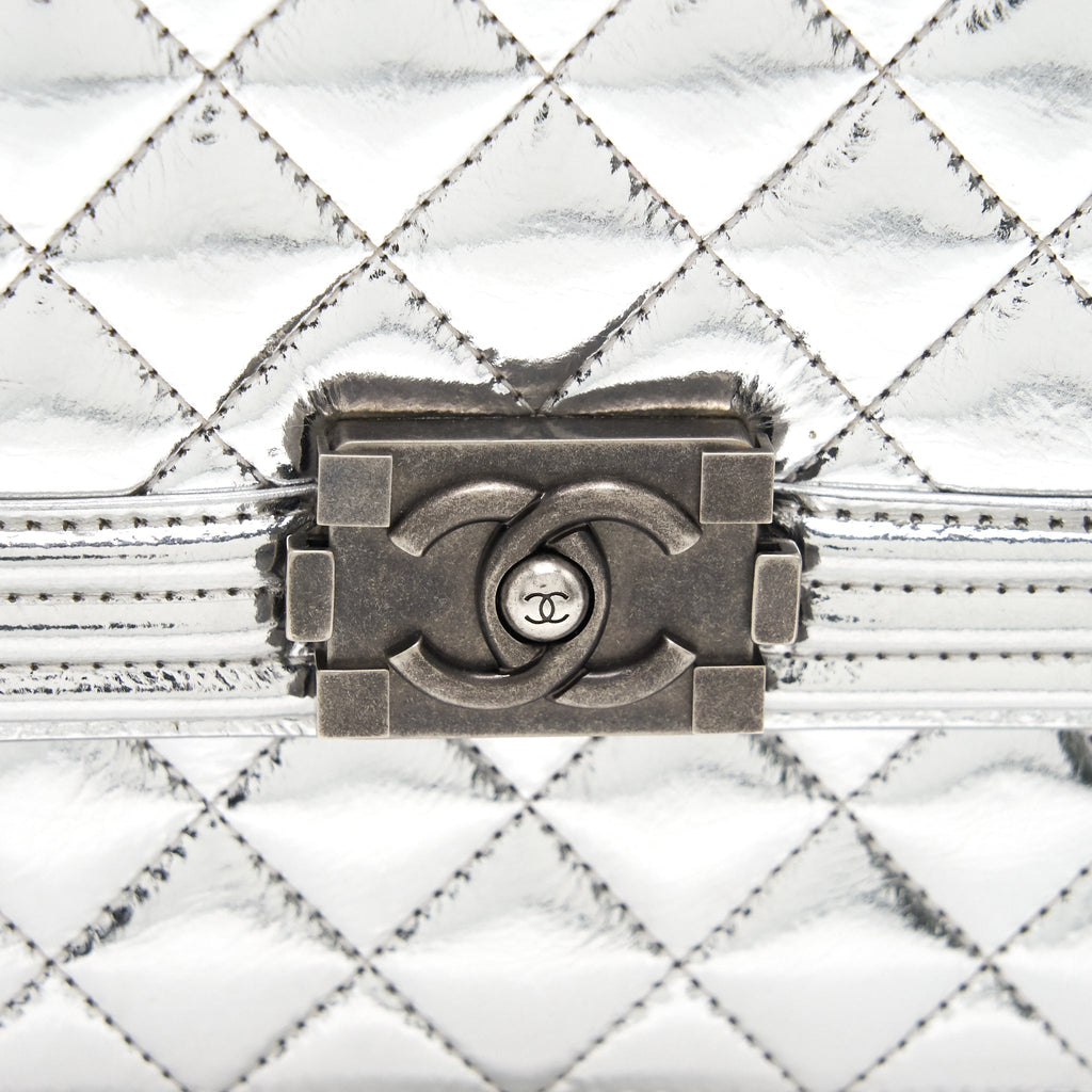 Chanel Boy Chanel Leboy Silver with Ruthenium Hardware