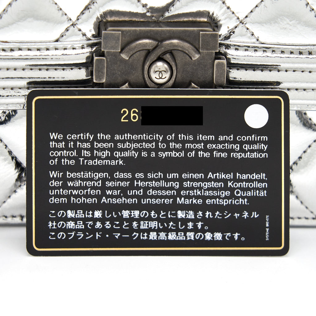 Chanel Boy Chanel Leboy Silver with Ruthenium Hardware
