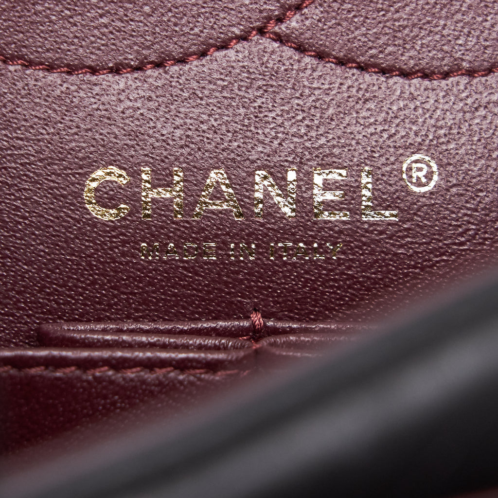 Chanel 2.55 Handbag Aged Calfskin Black