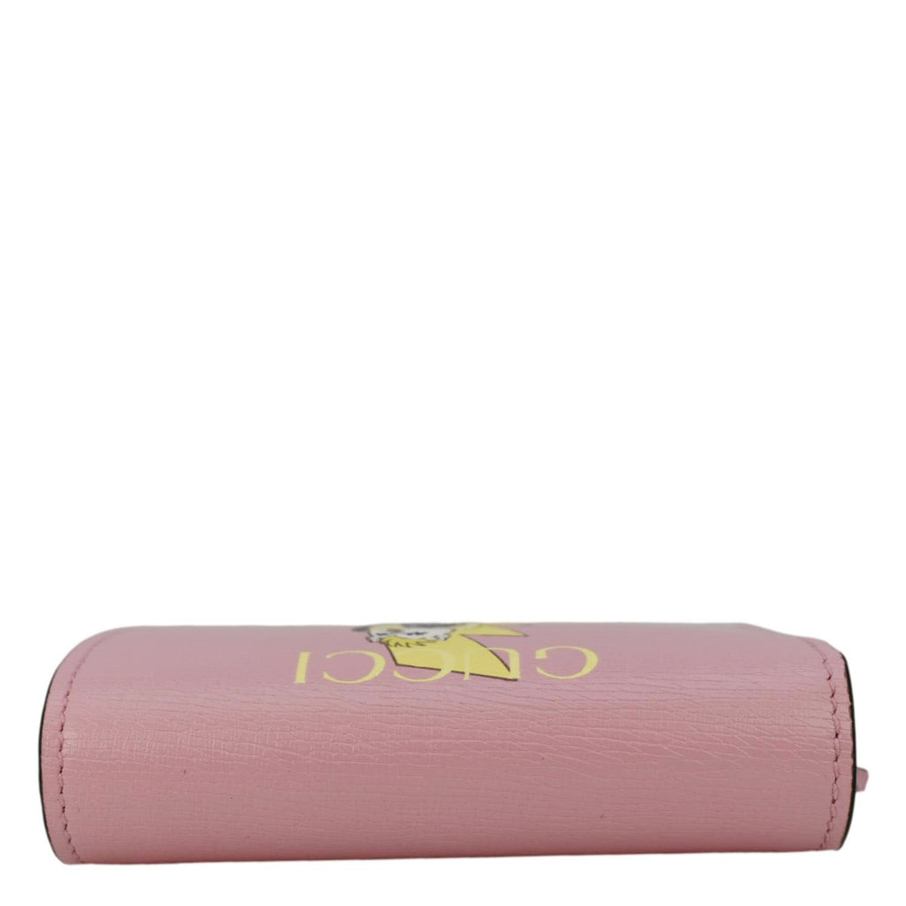 GUCCI  Bananya Print Leather  Case Holder Pink 701009