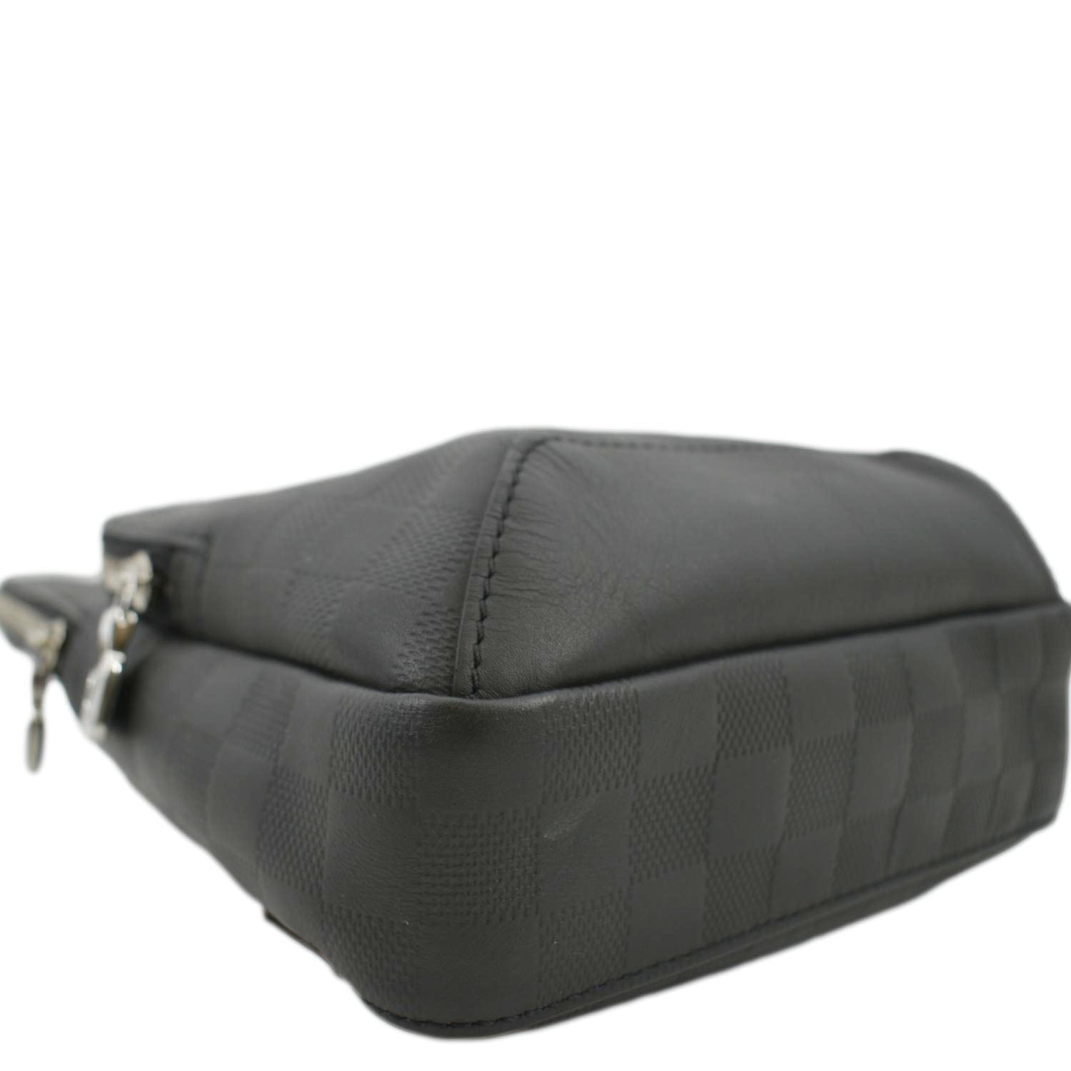 LOUIS VUITTON Avenue Sling Damier Infini Backpack Bag Black