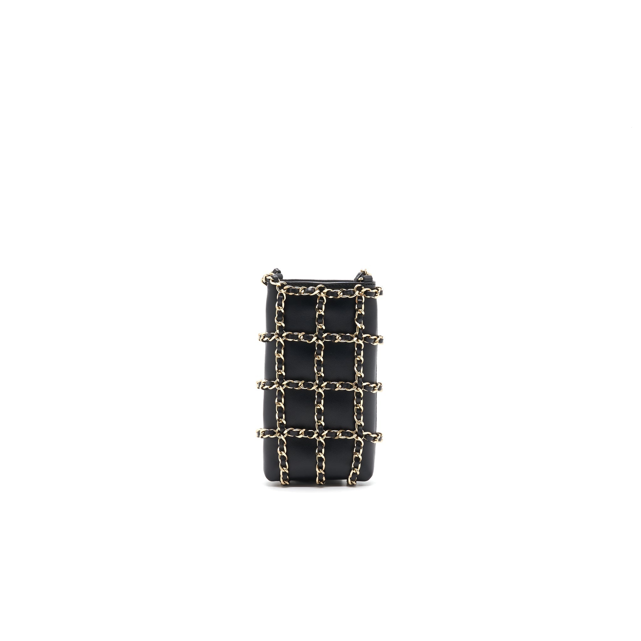 Chanel Gold Clutch O Chain Phone Holder Crossbody Bag