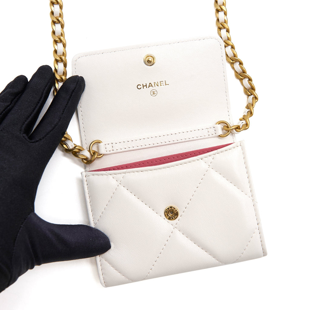 Chanel 19 Flap Coin Purse with Chain