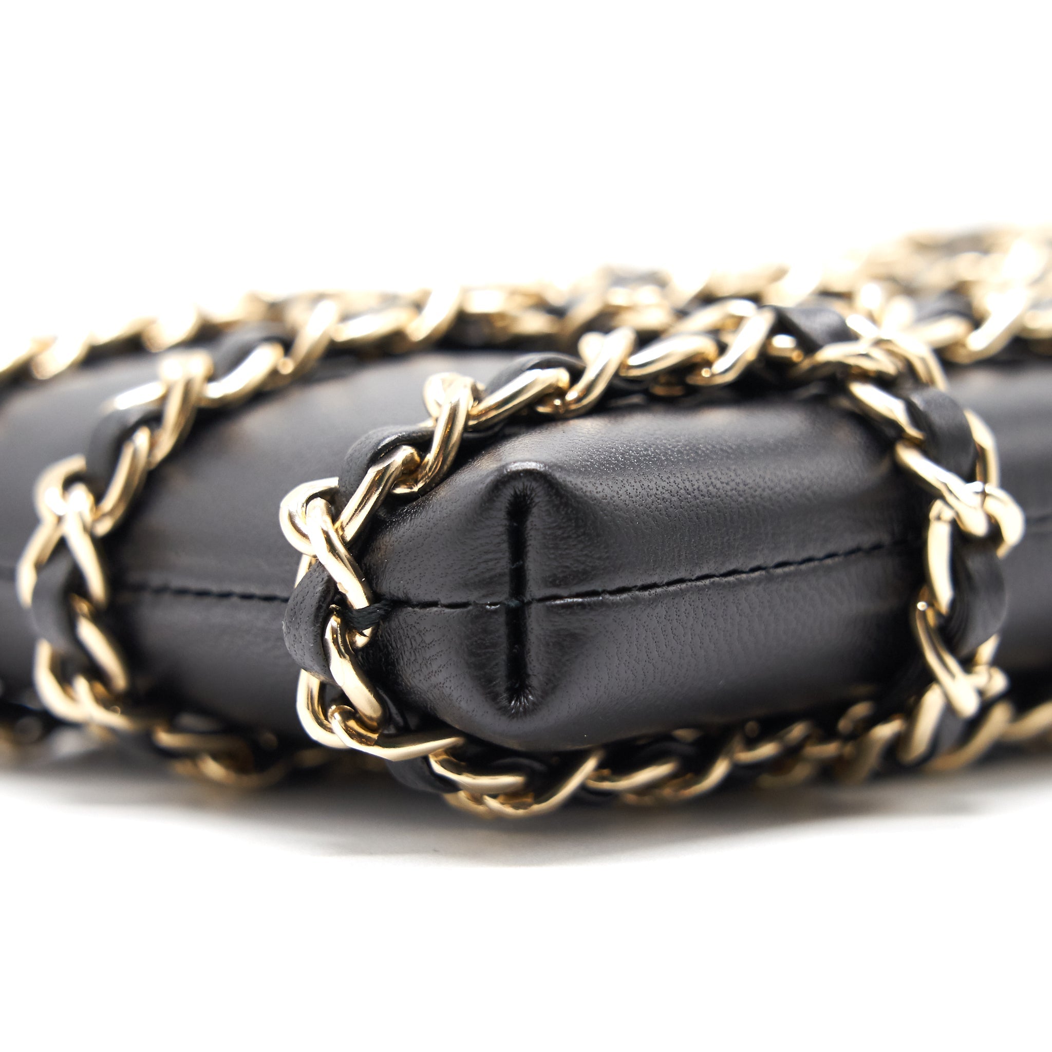 Chanel Gold Clutch O Chain Phone Holder Crossbody Bag