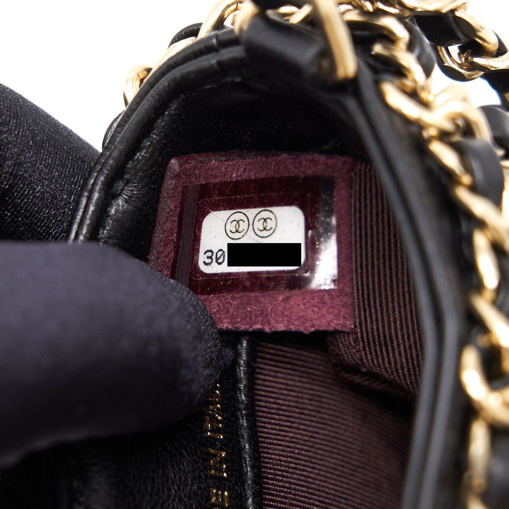 Chanel Gold Clutch O Chain Phone Holder Crossbody Bag