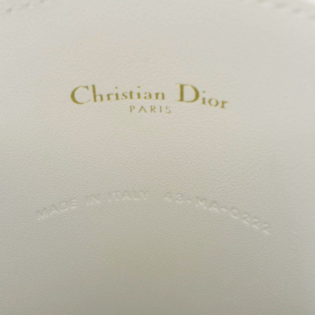 Christian Dior Vibe Bottle Holder Printed Leather Crossbody Bag White