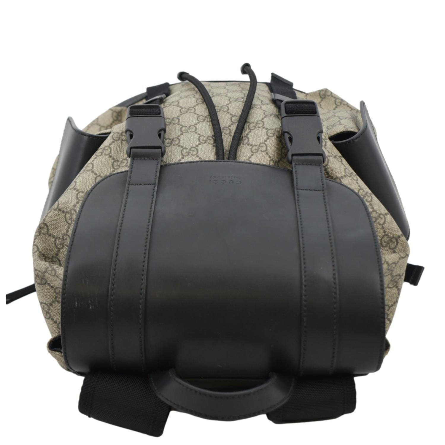 GUCCI Soft GG Supreme Canvas Backpack Bag Beige