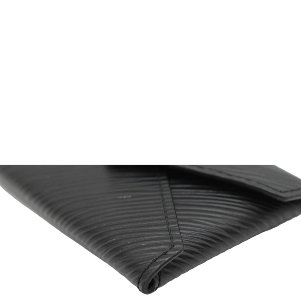 LOUIS VUITTON Kirigami Necklace Epi Leather Clutch Black