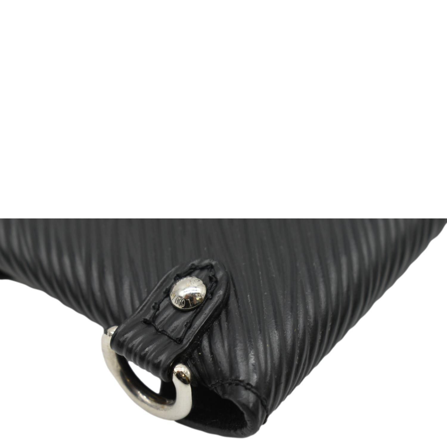 LOUIS VUITTON Kirigami Necklace Epi Leather Clutch Black