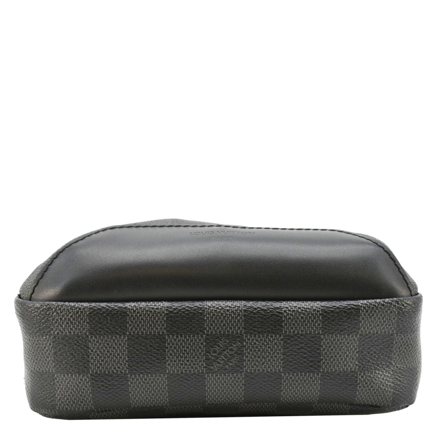 LOUIS VUITTON Avenue Sling Damier Graphite Backpack Bag Black