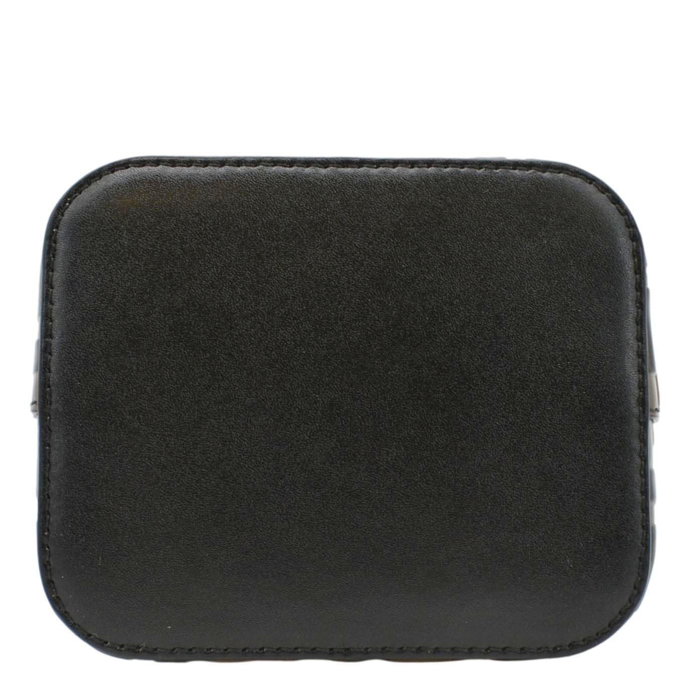 FENDI Mini Mon Tresor Leather Bucket Crossbody Bag Brown
