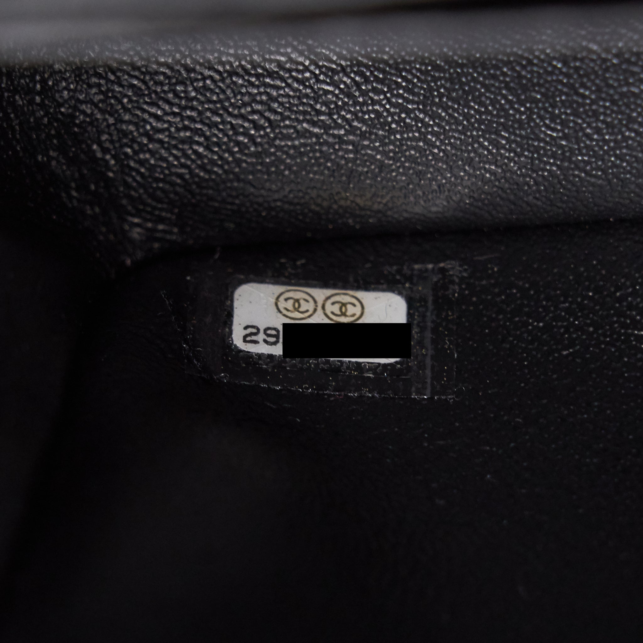 Chanel Mini Rectangular Flap Bag Patent Leather Black with L