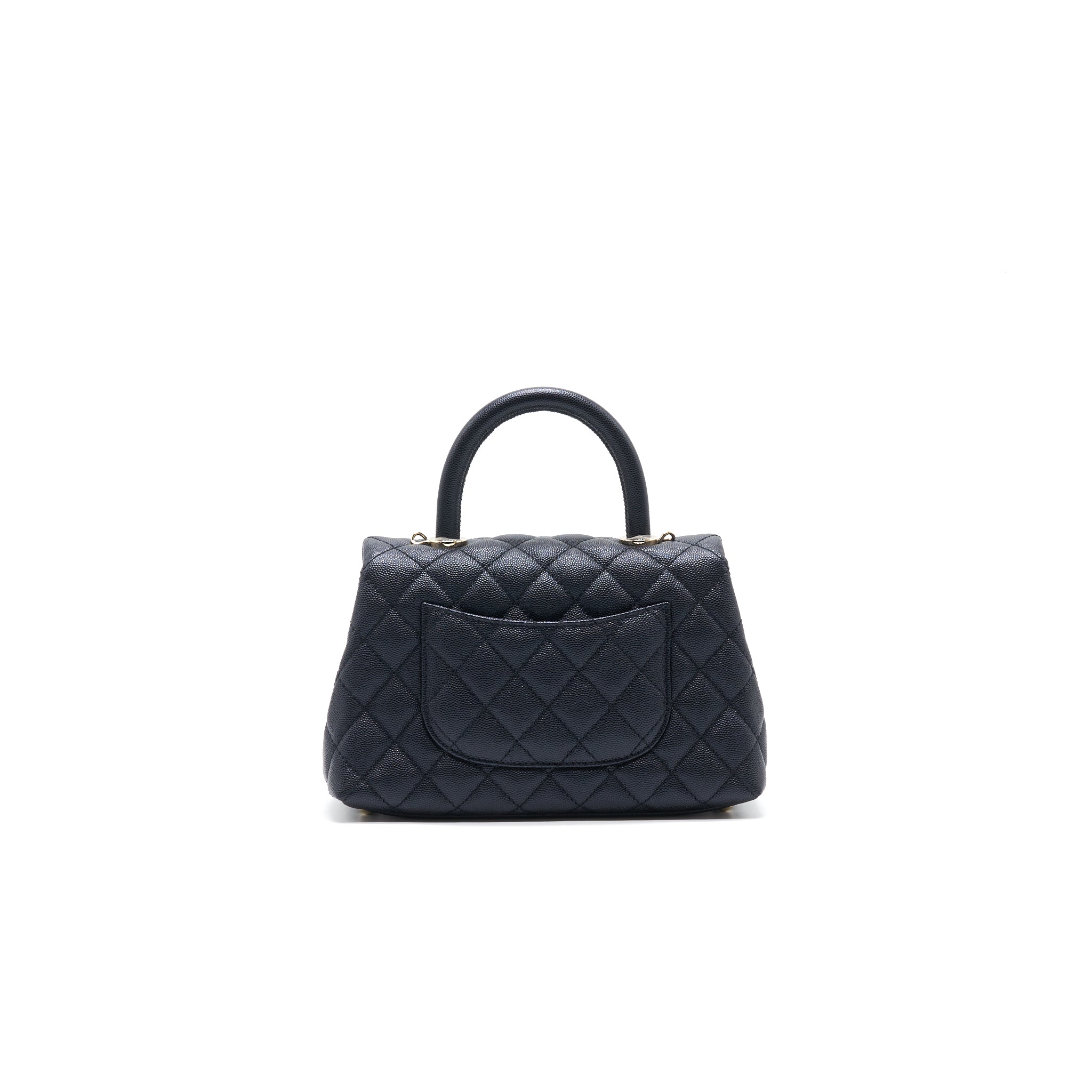 Chanel Mini Coco Handle Iridescent Navy L
