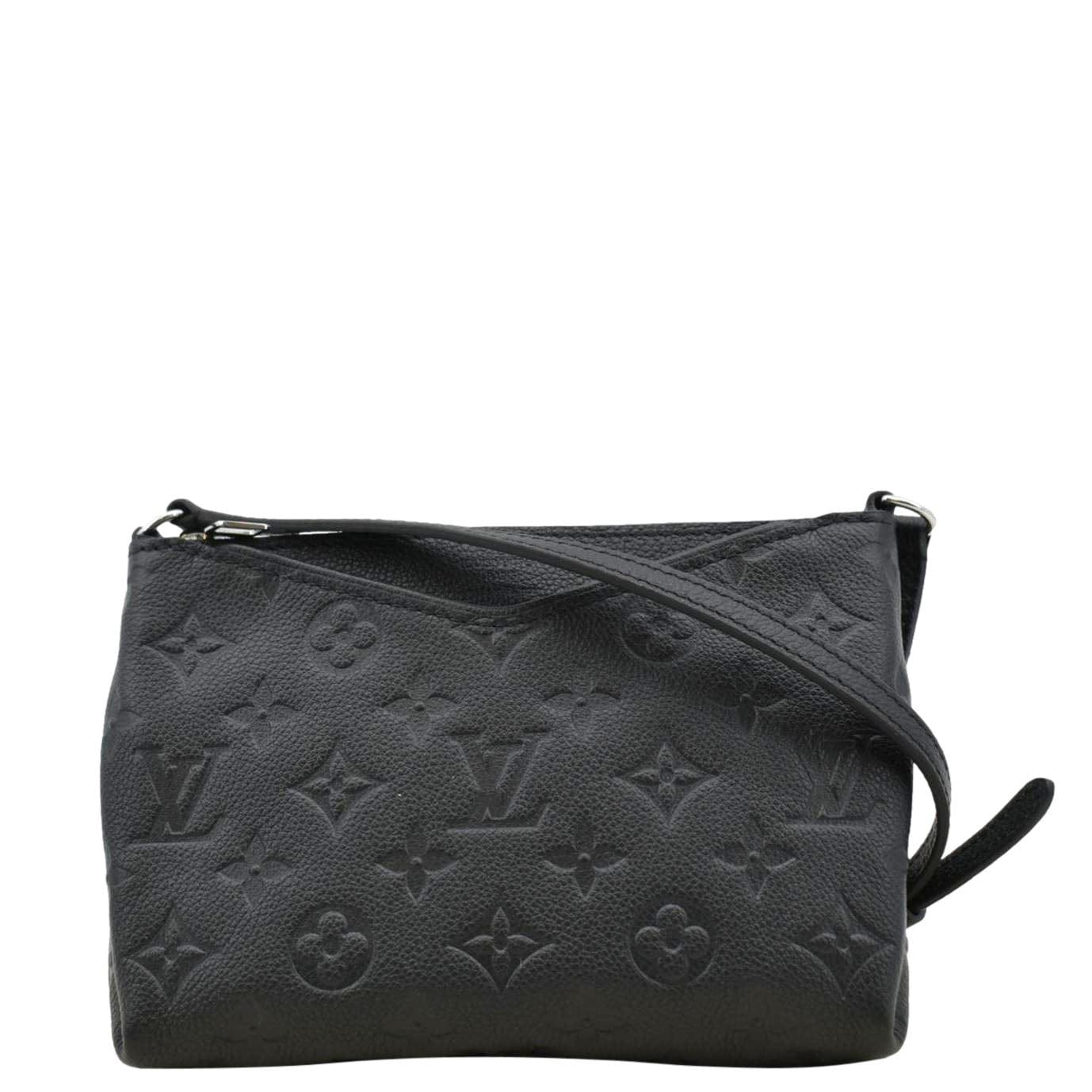 LOUIS VUITTON Pallas Monogram Empreinte Clutch Crossbody Bag Black