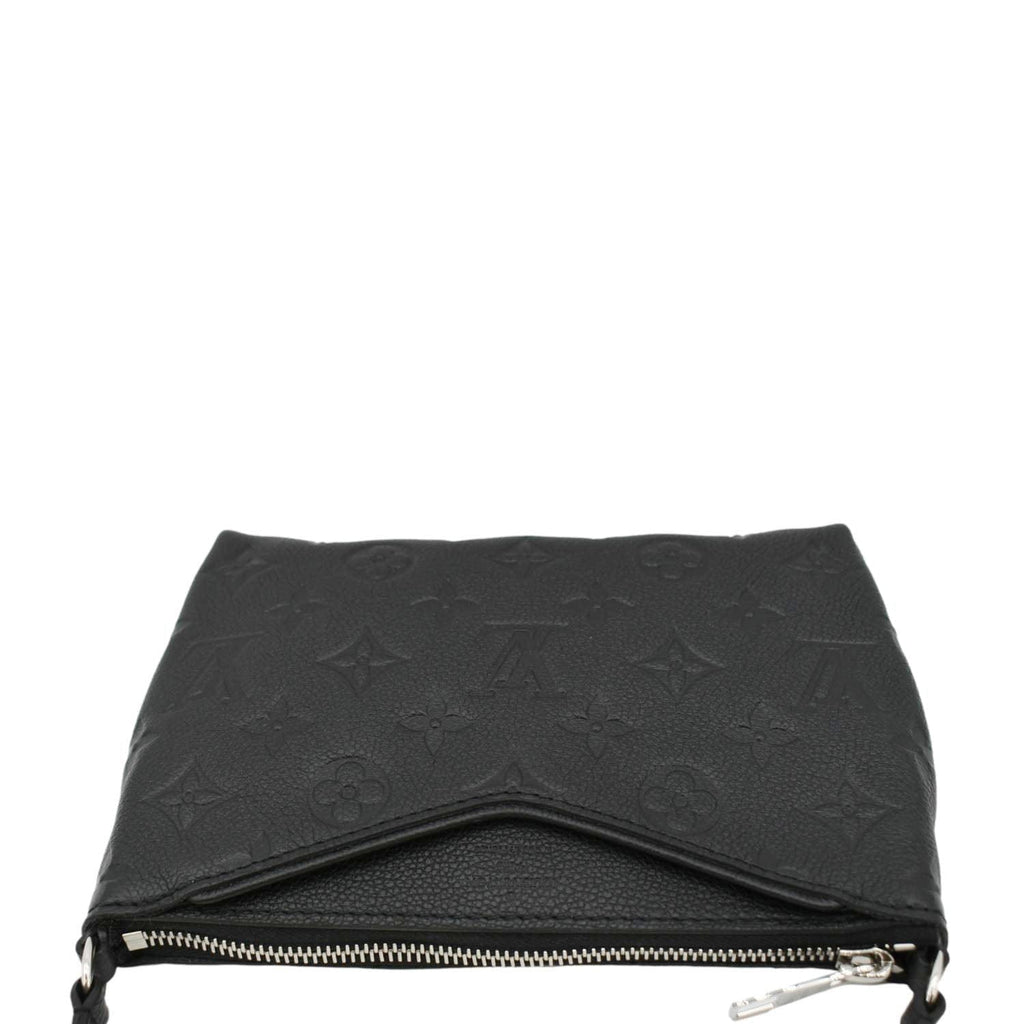 LOUIS VUITTON Pallas Monogram Empreinte Clutch Crossbody Bag Black
