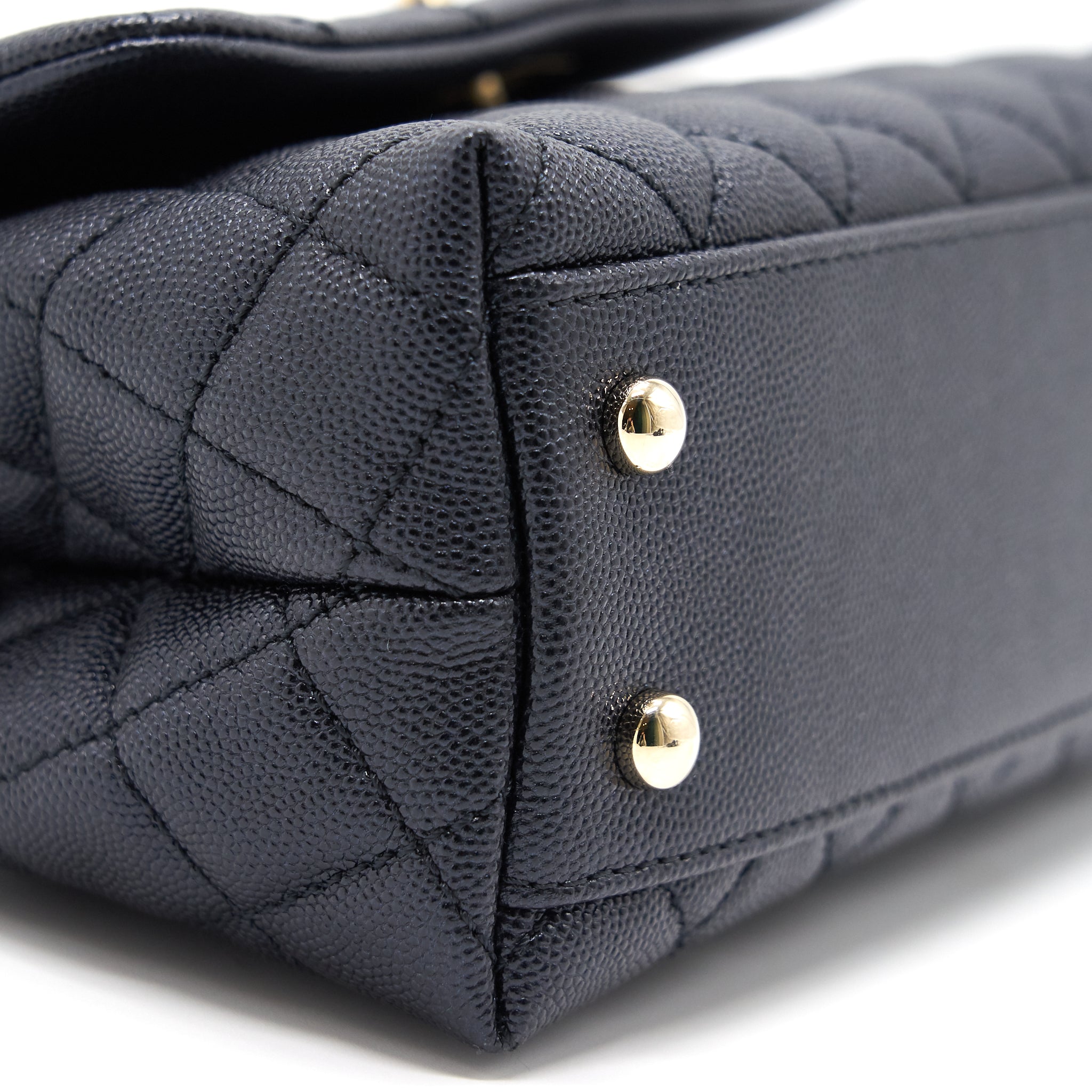 Chanel Mini Coco Handle Iridescent Navy L