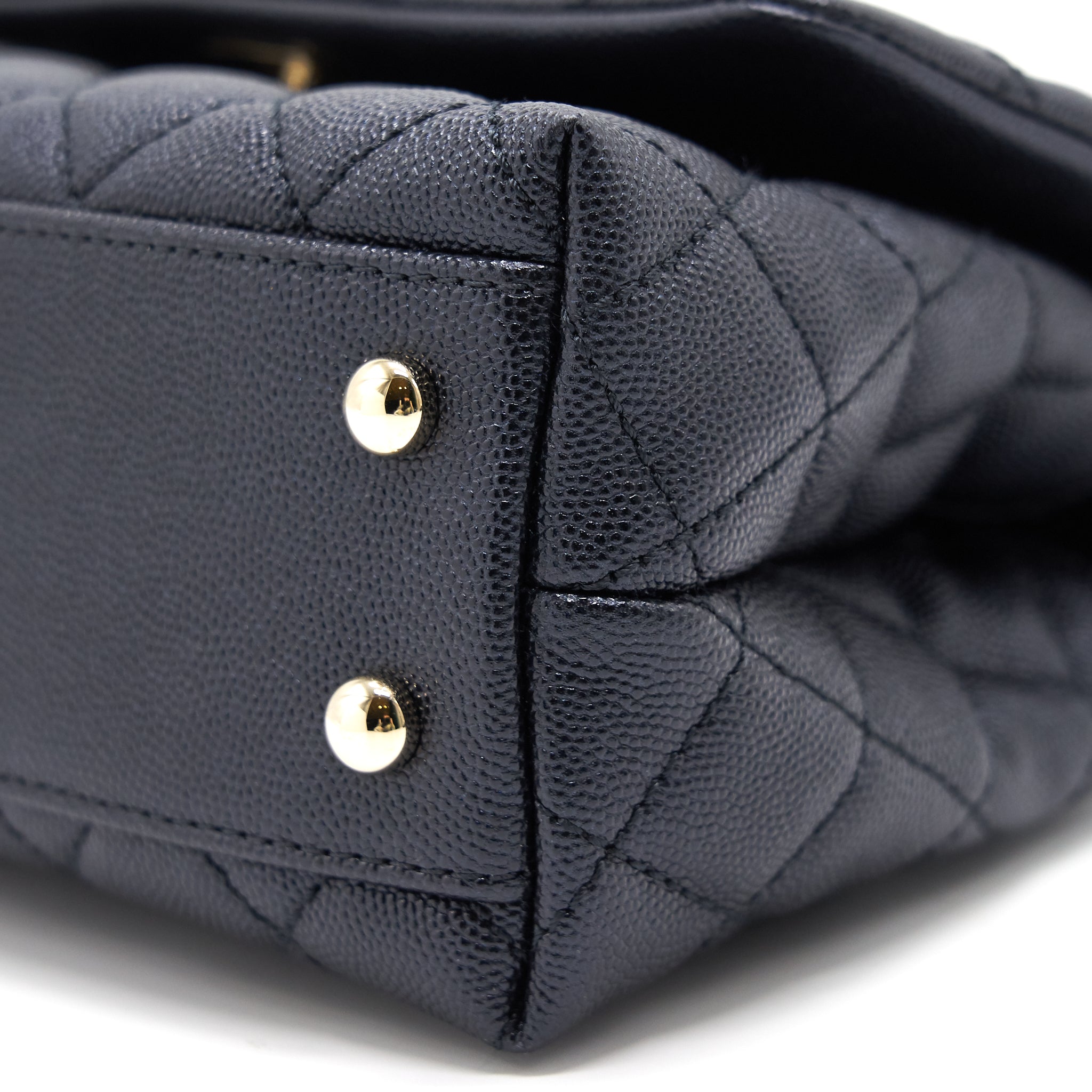 Chanel Mini Coco Handle Iridescent Navy L