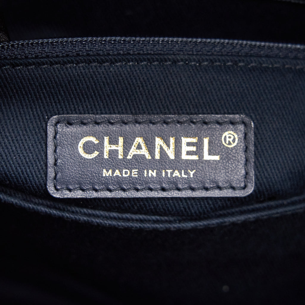 Chanel Mini Coco Handle Iridescent Navy L