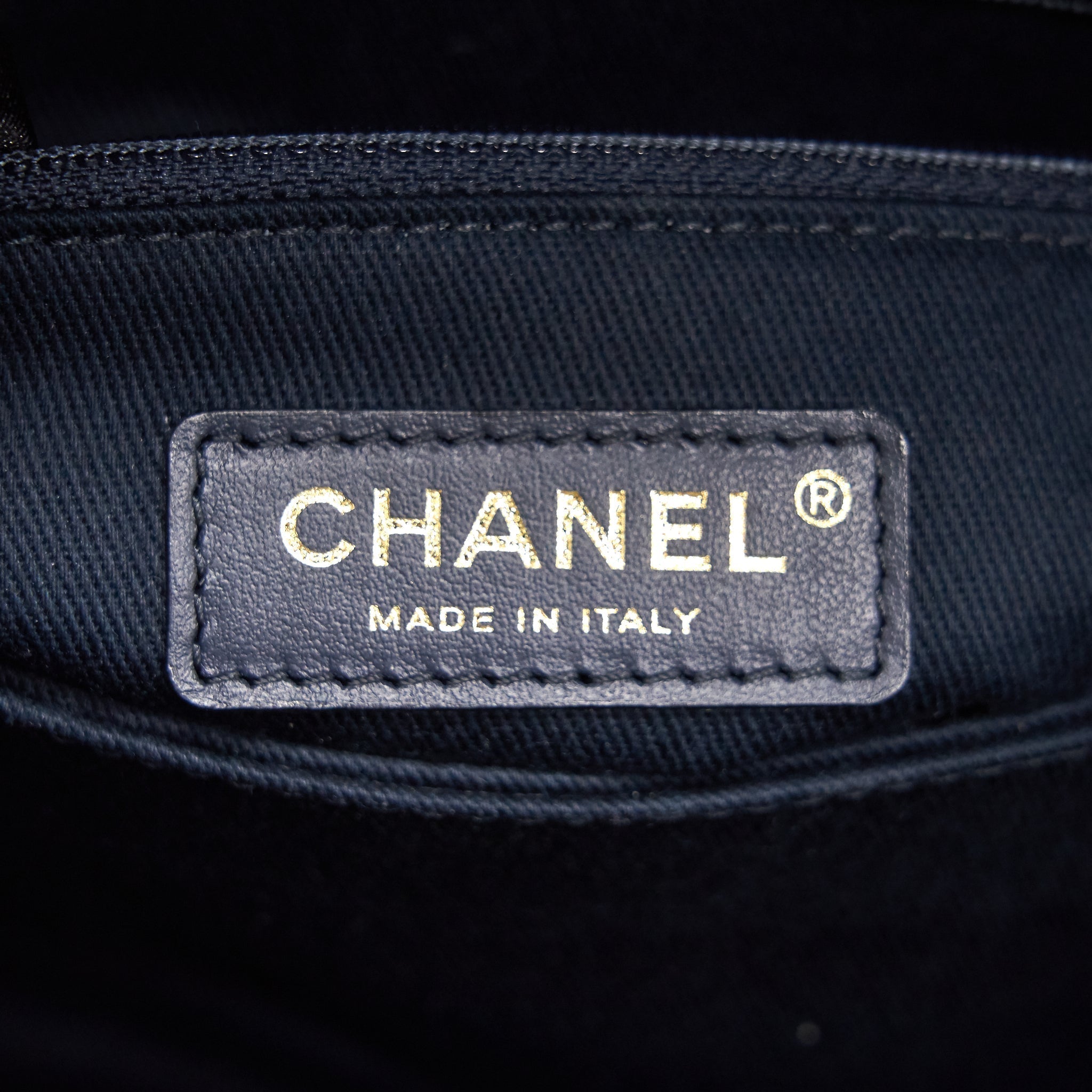 Chanel Mini Coco Handle Iridescent Navy L