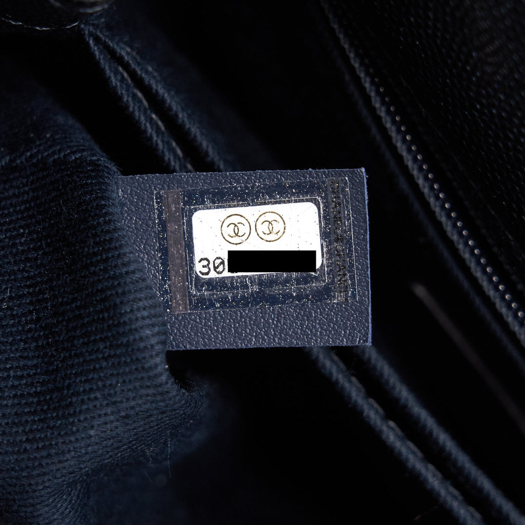 Chanel Mini Coco Handle Iridescent Navy L