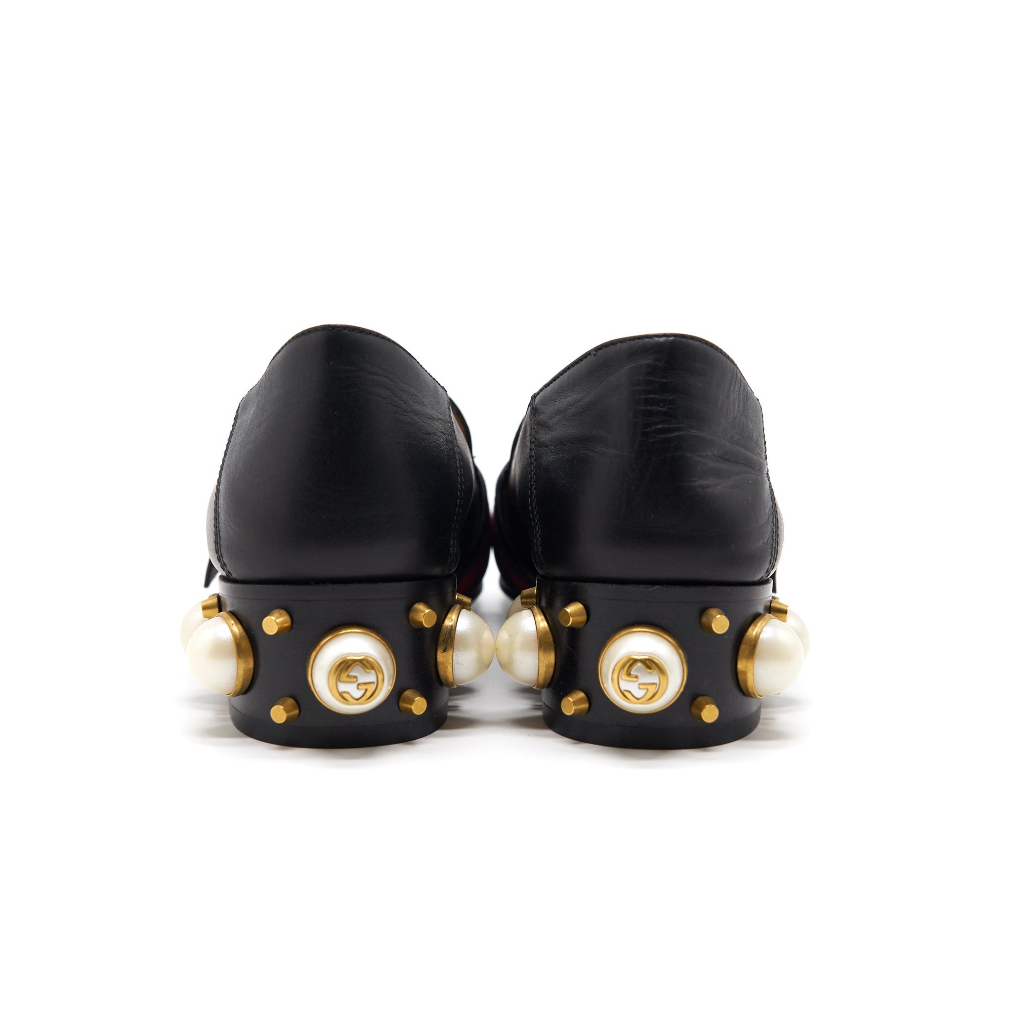 Gucci Leather Mini Heel Loafer Size 35.5