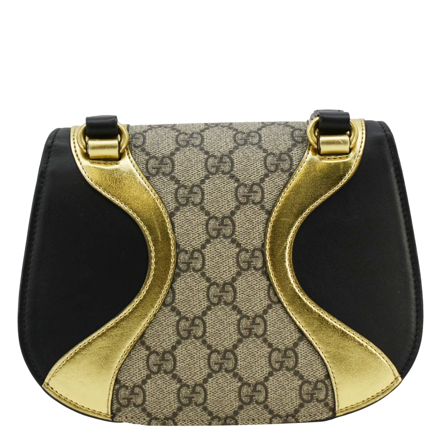 GUCCI Ogilide GG Supreme Canvas Shoulder Bag Gold 500781