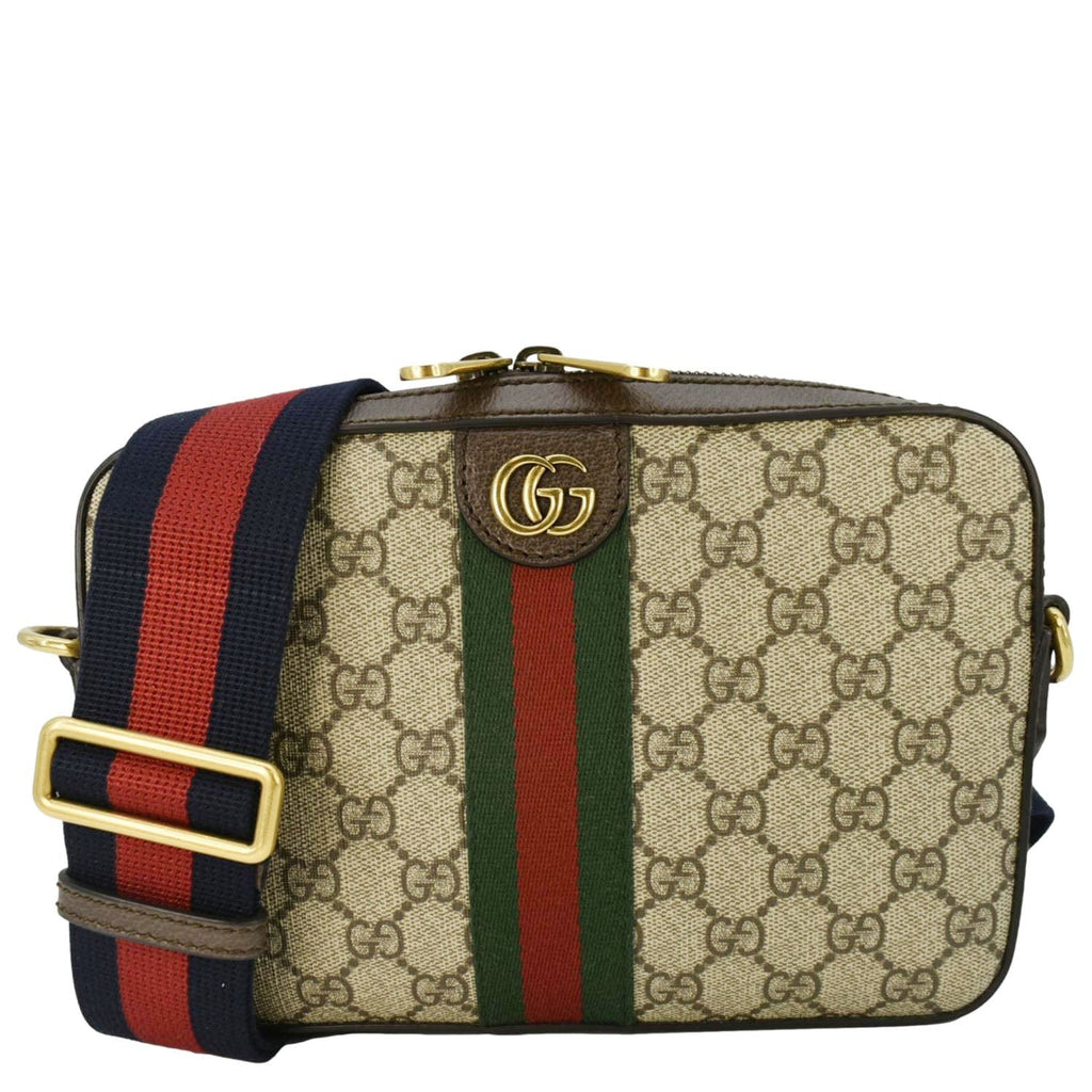 GUCCI Ophidia Small GG Supreme Canvas Crossbody Bag Beige 699439