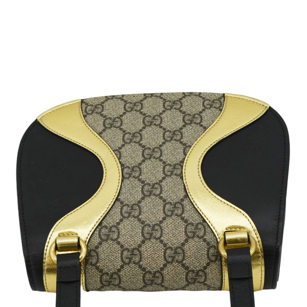 GUCCI Ogilide GG Supreme Canvas Shoulder Bag Gold 500781