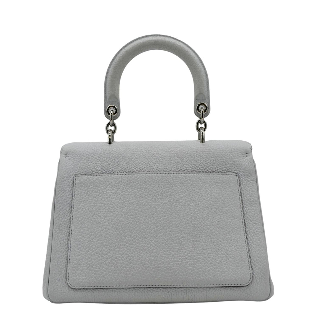 CHRISTIAN DIOR Be Dior Small Leather Flap Shoulder Bag Grey