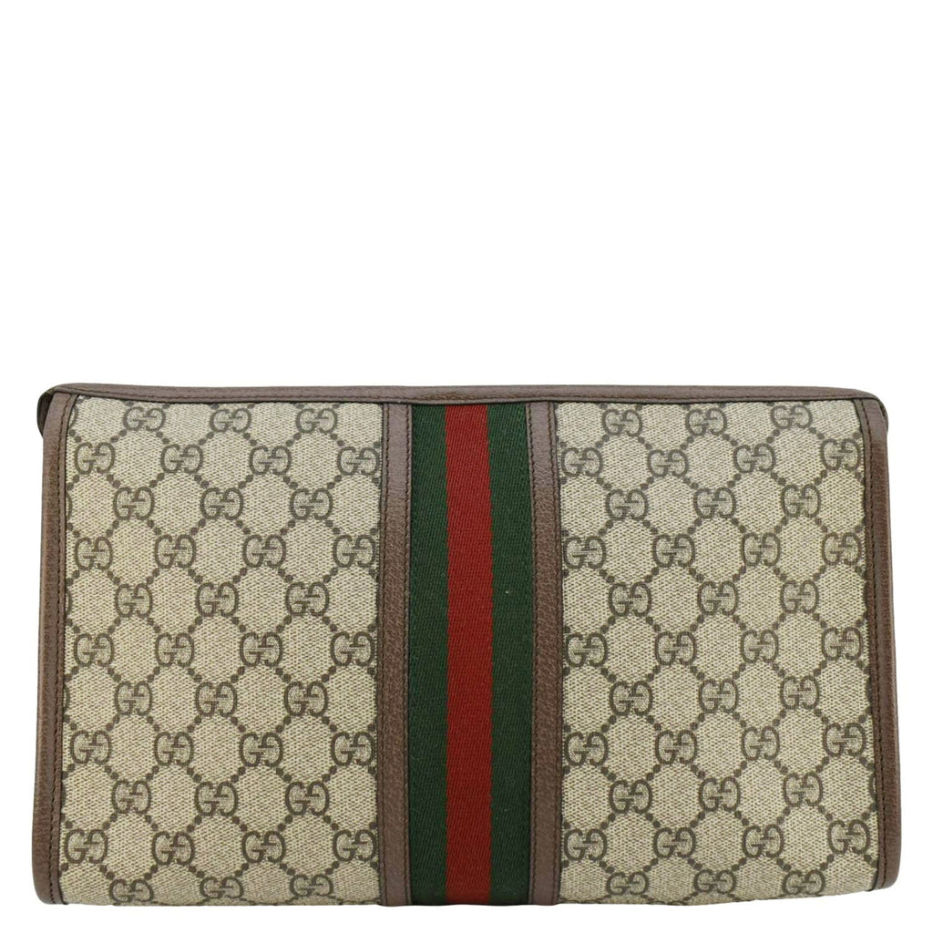 GUCCI Ophidia GG Supreme Canvas Pouch Beige 598234