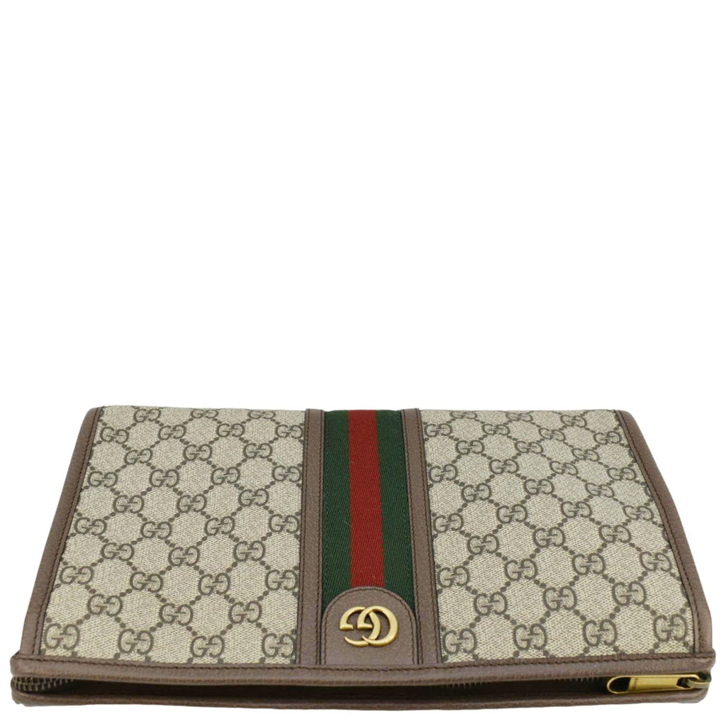GUCCI Ophidia GG Supreme Canvas Pouch Beige 598234