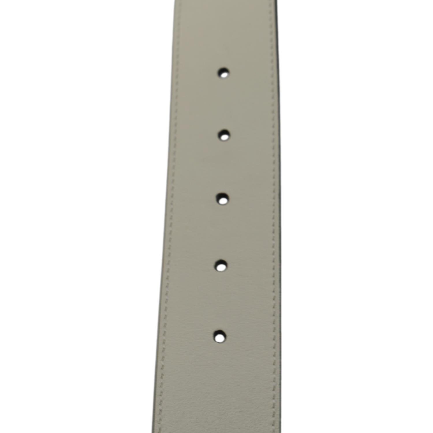 GUCCI Double G buckle Marmont Leather Belt Off White 400593 Size 70/28