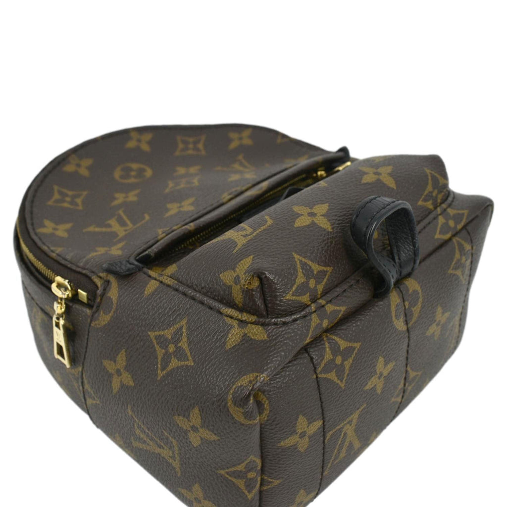 LOUIS VUITTON Palm Springs Mini Monogram Canvas Backpack Brown