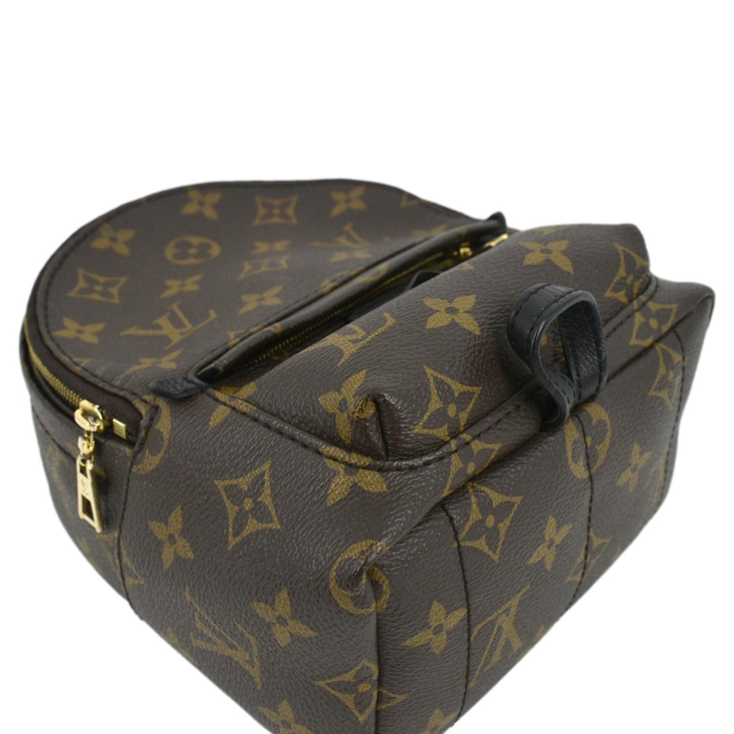 LOUIS VUITTON Palm Springs Mini Monogram Canvas Backpack Brown