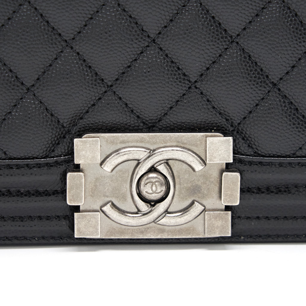 Chanel Small Leboy Cavier Black ruthenium Hardware