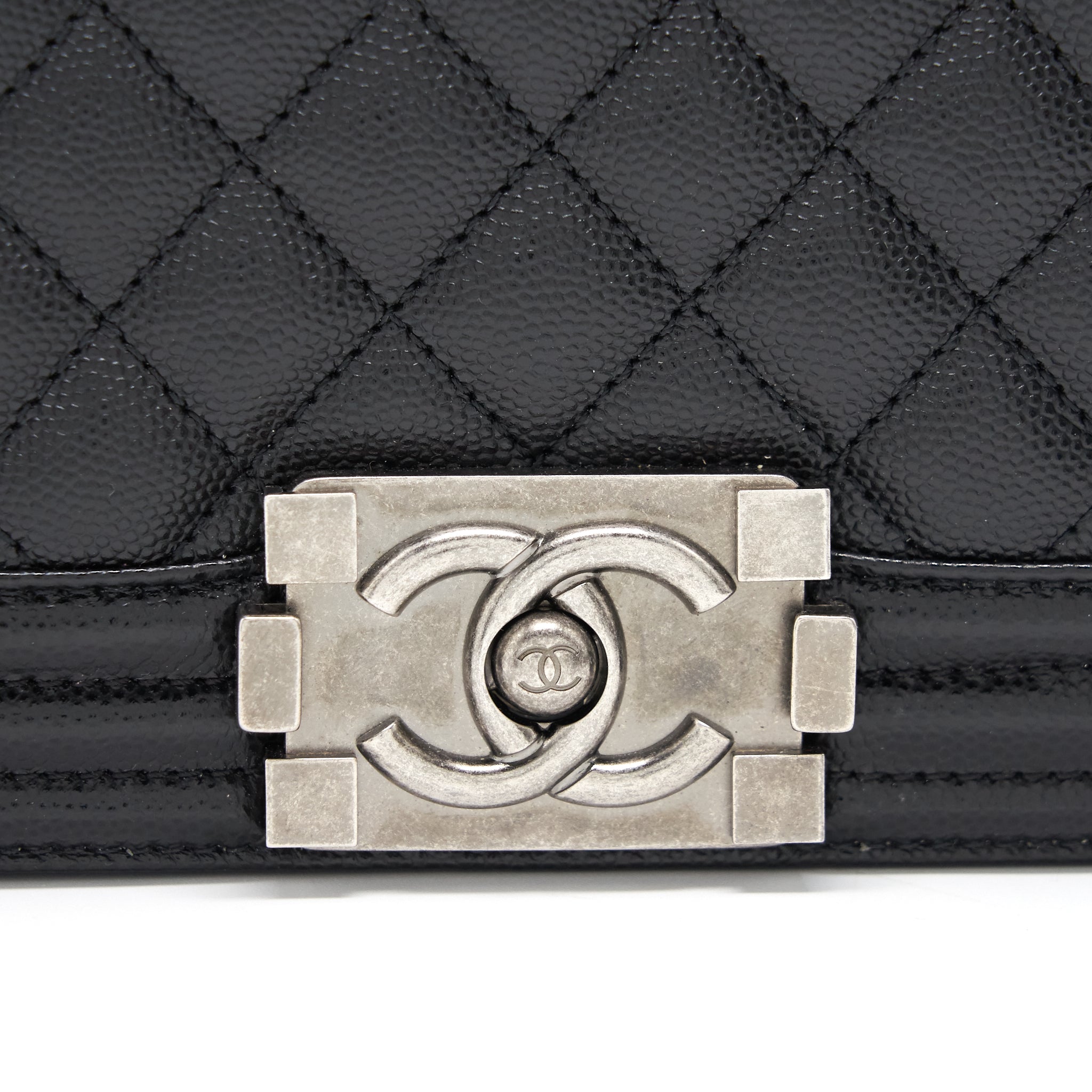 Chanel Small Leboy Cavier Black ruthenium Hardware