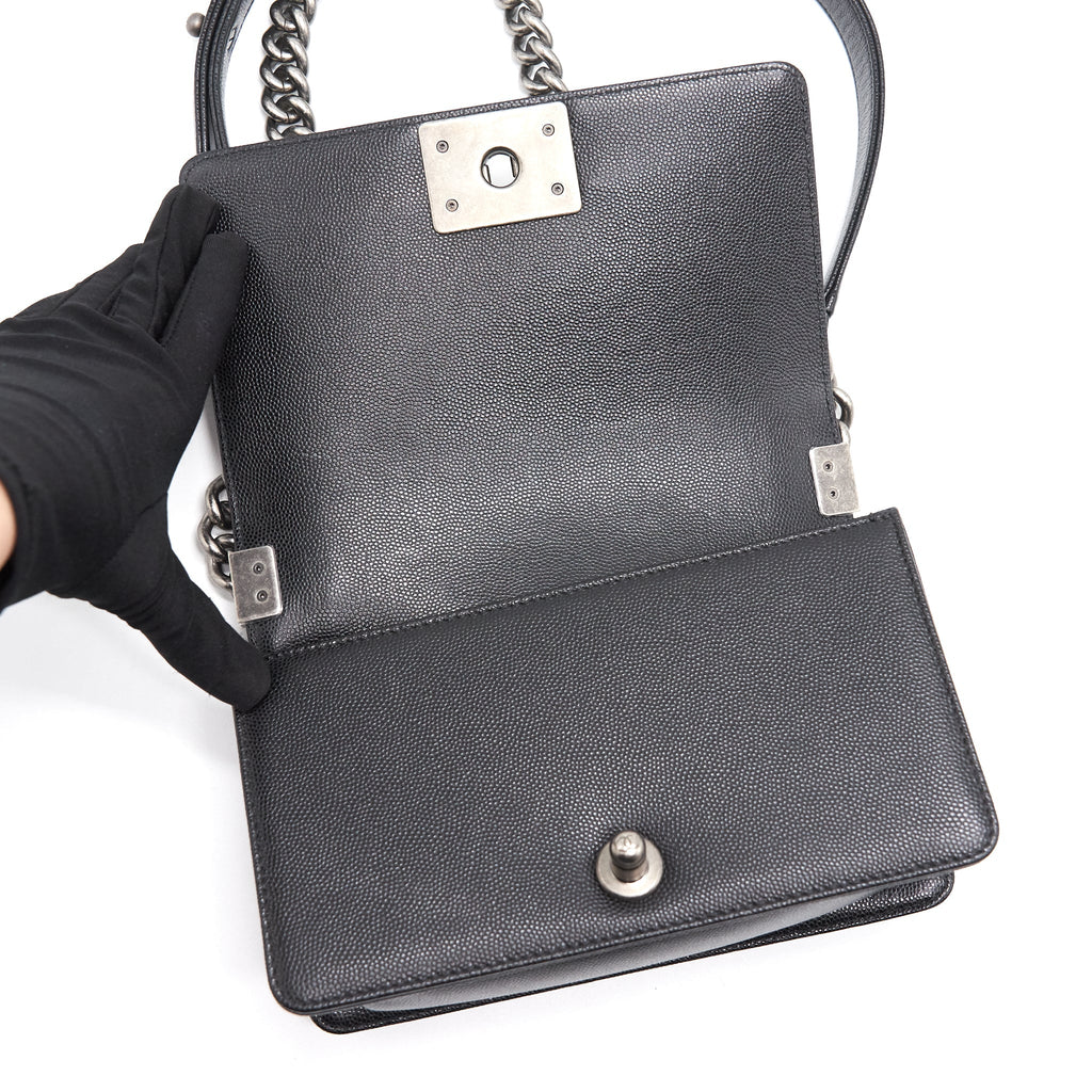 Chanel Small Leboy Cavier Black ruthenium Hardware