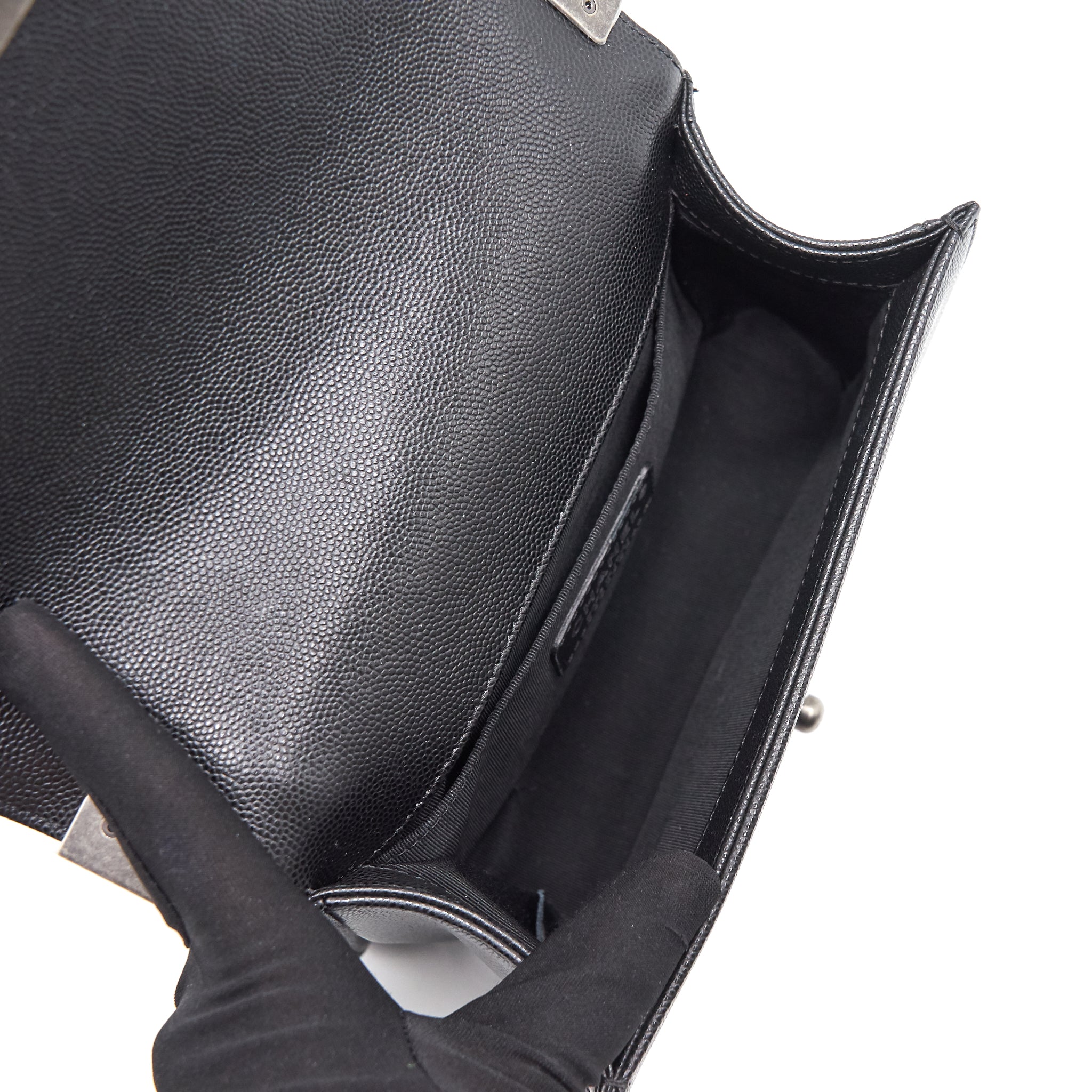 Chanel Small Leboy Cavier Black ruthenium Hardware