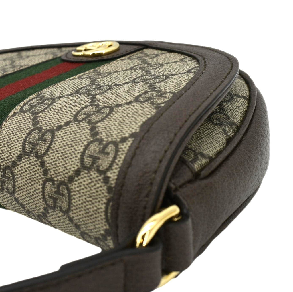 GUCCI Ophidia Mini GG Supreme Canvas Shoulder Bag Beige 757309
