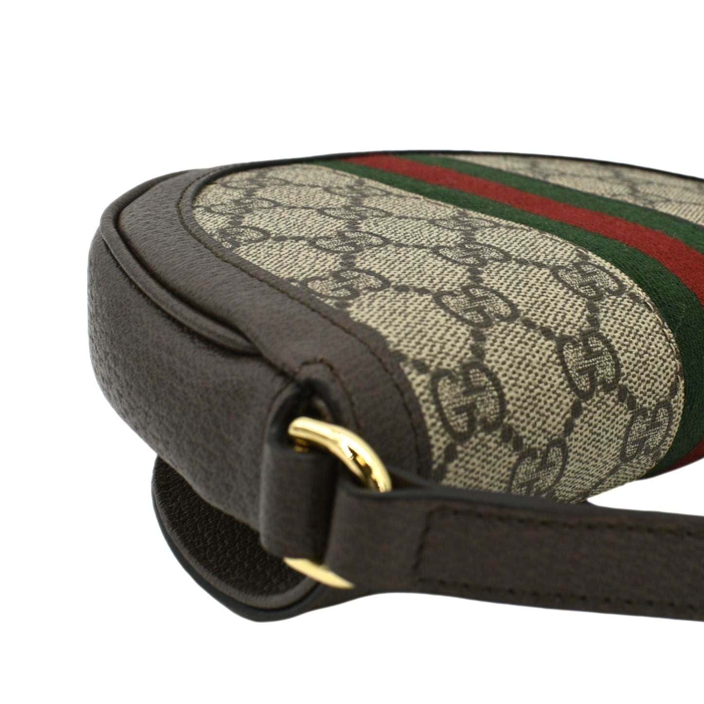 GUCCI Ophidia Mini GG Supreme Canvas Shoulder Bag Beige 757309