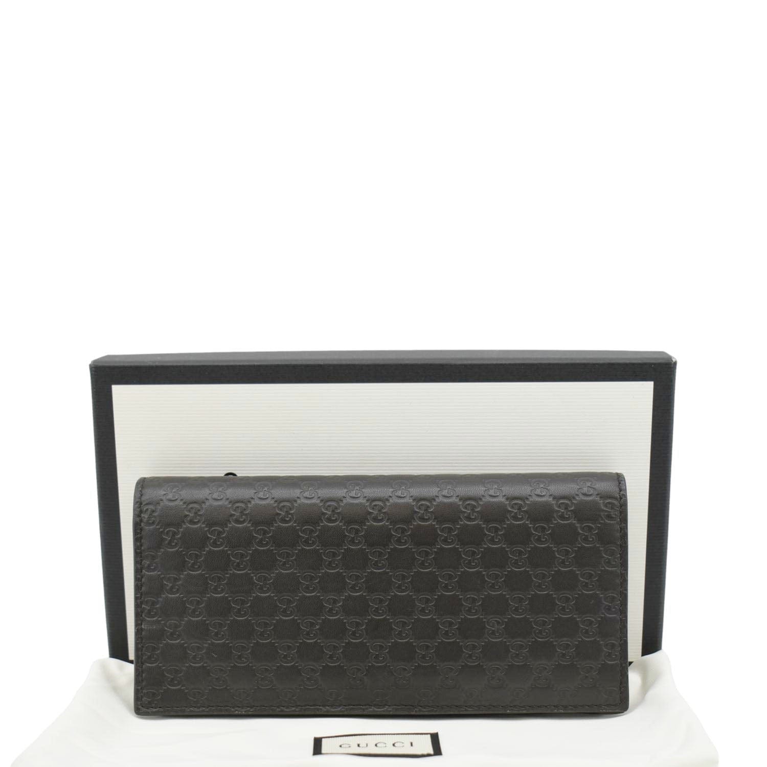 GUCCI Microguccissima GG Leather Bi-fold Long Wallet Black 544479